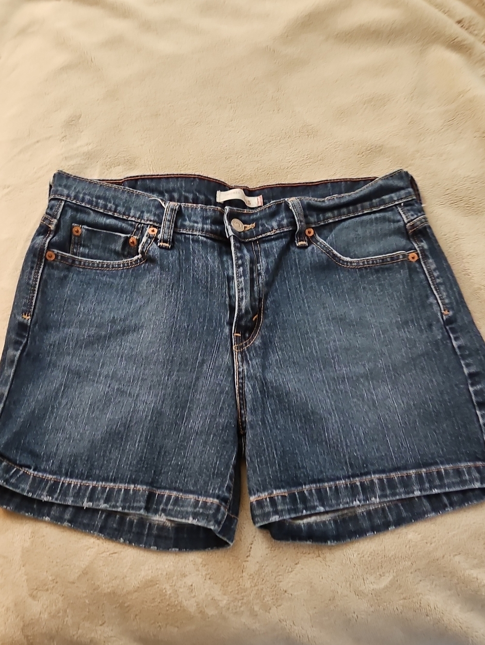 Classic Dark Wash Denim Shorts - Blue LEVIS 515